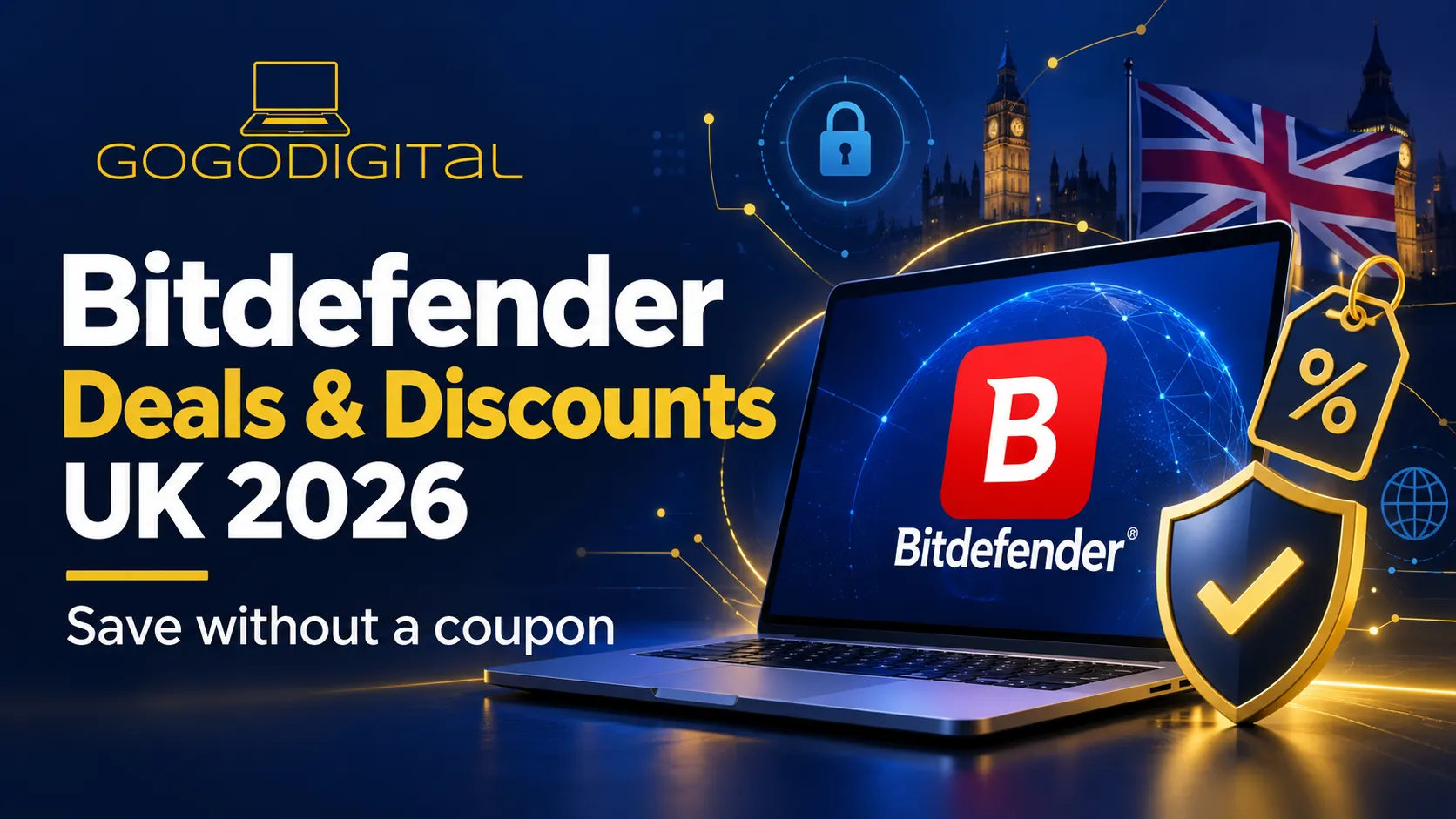 Bitdefender deals and discounts UK 2026 promotional illustration
