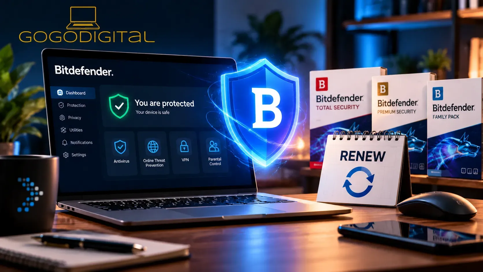 Bitdefender antivirus subscription renewal and security protection