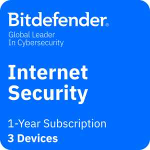 Bitdefender Internet Security 2025 | 3 PCs | 1 Year