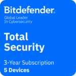 Bitdefender Total Security 2025 | 5 PCs | 3 Years