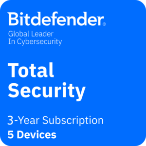 Bitdefender Total Security 2025 | 5 PCs | 3 Years